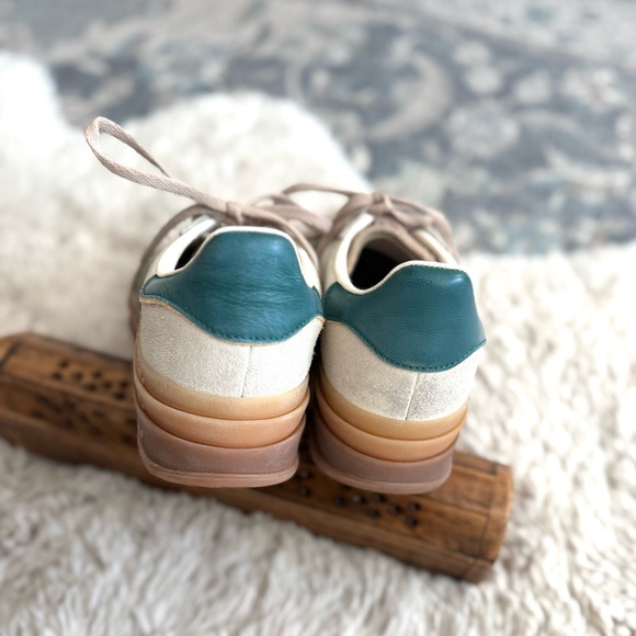 Adidas Gazelle Bold Platform Sneakers – Cream White / Collegiate Green – Size 7 - Picture 11 of 16